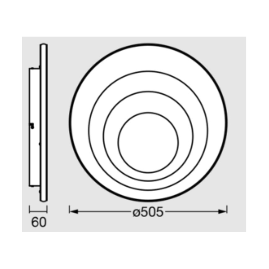 Osram - LED-kattovalaisin ORBIS SPIRAL LED/42W/230V halkaisija 50,5 cm valkoinen