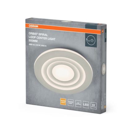 Osram - LED kattovalaisin ORBIS SPIRAL LED/42W/230V halkaisija 50,5 cm valkoinen