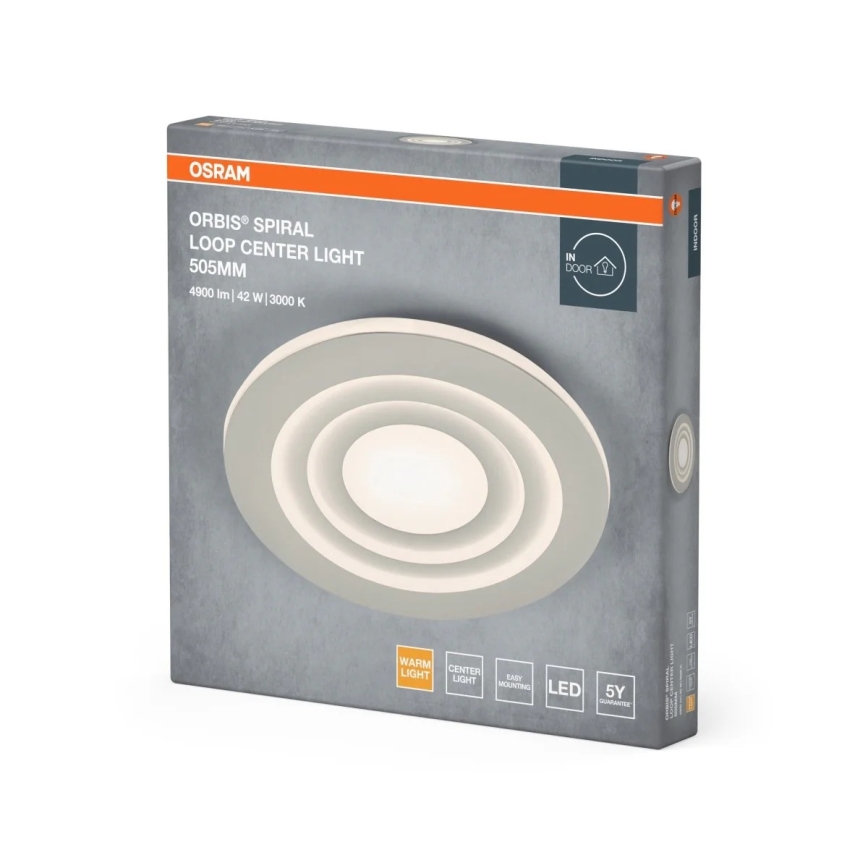 Osram - LED kattovalaisin ORBIS SPIRAL LED/42W/230V halkaisija 50,5 cm valkoinen