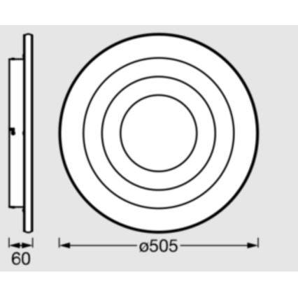 Osram - LED kattovalaisin ORBIS SPIRAL LED/42W/230V halkaisija 50,5 cm valkoinen