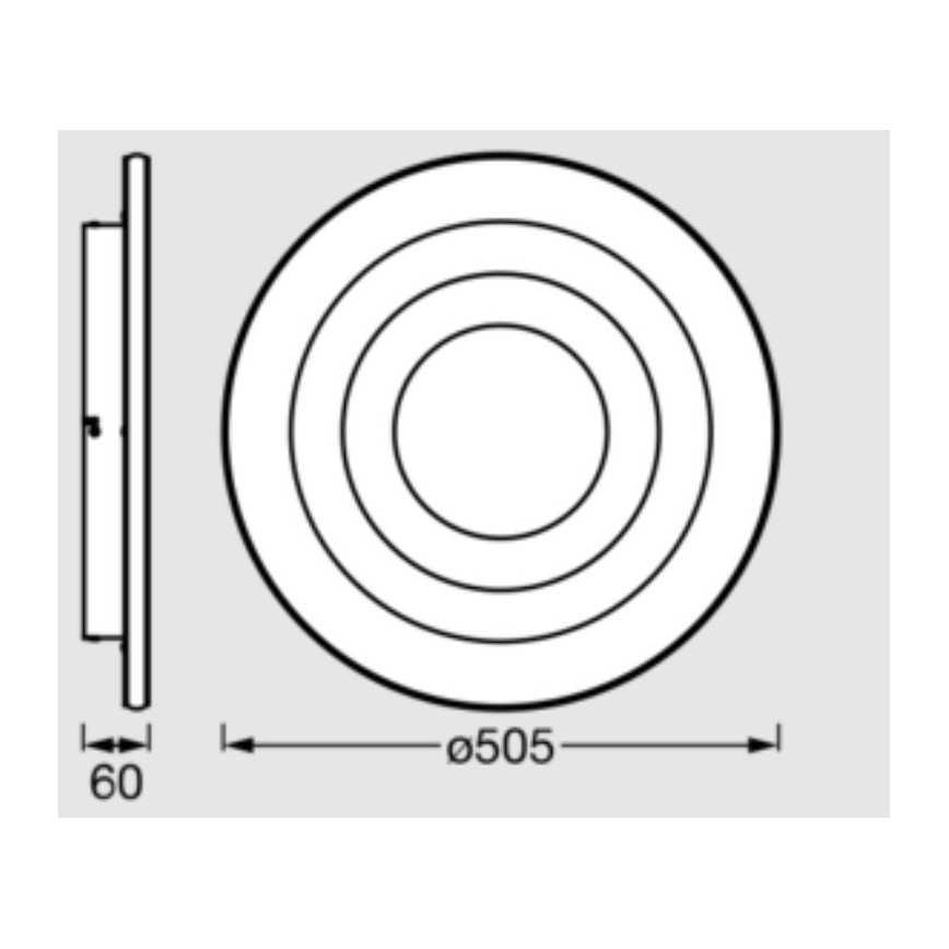 Osram - LED kattovalaisin ORBIS SPIRAL LED/42W/230V halkaisija 50,5 cm valkoinen