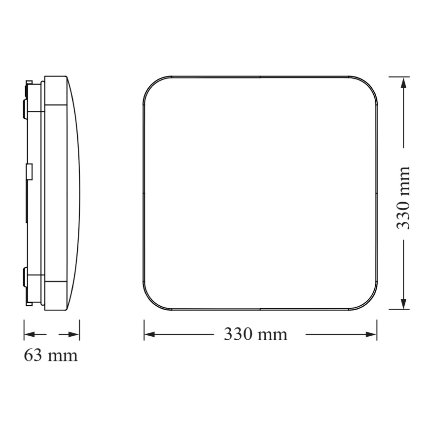 Osram - LED-kattovalaisin SQUARE LED/24W/230V 33x33 cm