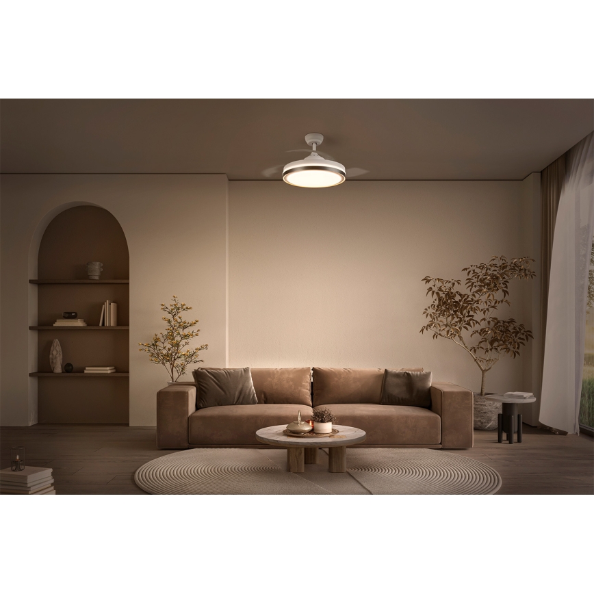 Osram - LED-kattotuuletin/valaisin LED/66W/230V 3000/4000/6500K valkoinen + kaukosäädin