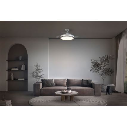 Osram - LED-kattotuuletin/valaisin LED/66W/230V 3000/4000/6500K valkoinen + kaukosäädin
