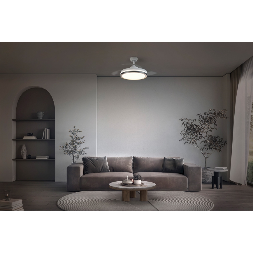 Osram - LED-kattotuuletin/valaisin LED/66W/230V 3000/4000/6500K valkoinen + kaukosäädin