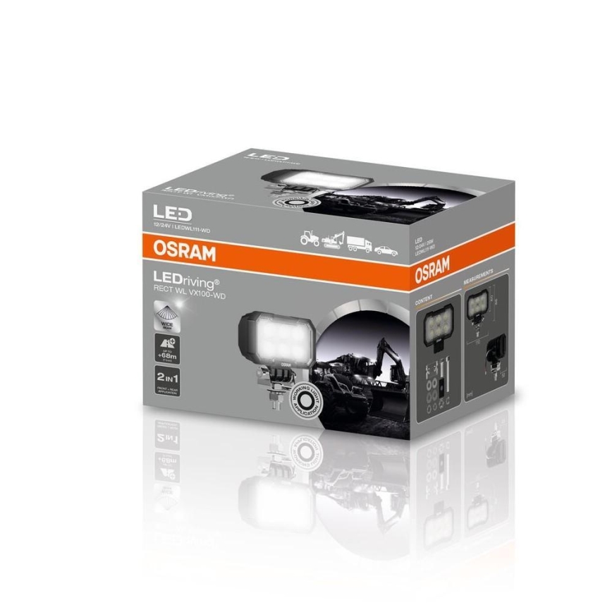 Osram - LED-kohdevalaisin autoon RECT WL VX100-WD LED/26W/12/24V IP69 6000K
