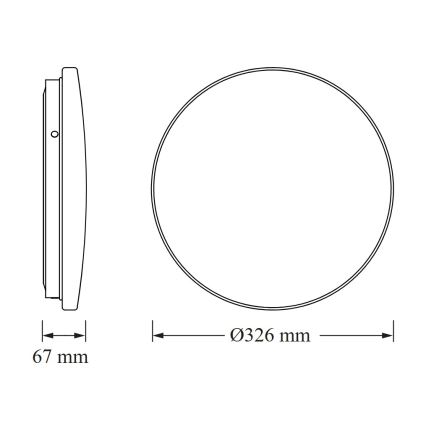 Osram - Kylpyhuoneen LED-kattovalaisin CEILING ROUND LED/18W/230V 6500K Ø 33 cm IP44, valkoinen