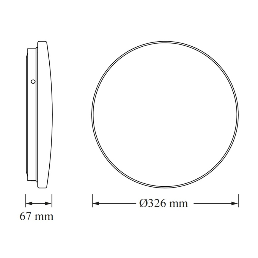 Osram - Kylpyhuoneen LED-kattovalaisin CEILING ROUND LED/18W/230V 6500K Ø 33 cm IP44, valkoinen