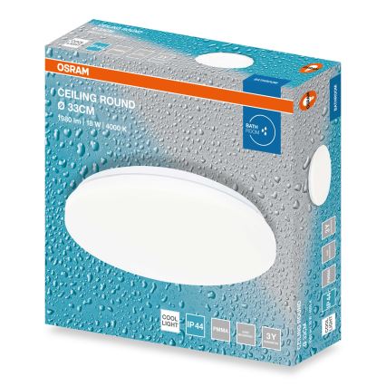 Osram - LED-kylpyhuoneen kattovalaisin CEILING ROUND LED/18W/230V 4000K Ø33 cm IP44 valkoinen