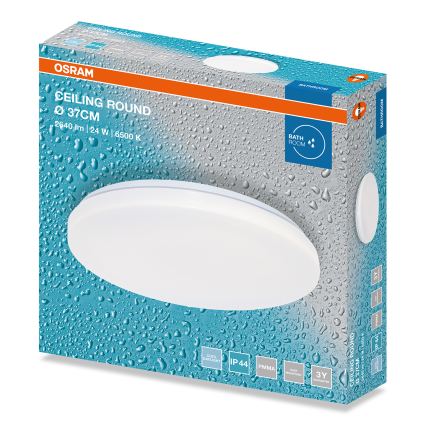 Osram - LED kylpyhuoneen kattovalaisin CEILING ROUND LED/24W/230V 6500K Ø 37 cm IP44 valkoinen