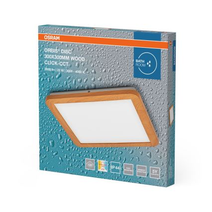 Osram - LED-kylpyhuoneen kattovalaisin ORBIS DISC LED/22W/230V 3000/4000K 30x30 cm IP44 ruskea