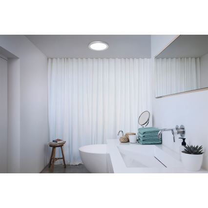 Osram - LED-kattovalaisin kylpyhuoneeseen ORBIS DISC LED/22W/230V 3000/4000 K Ø 30 cm IP44 mattakromi