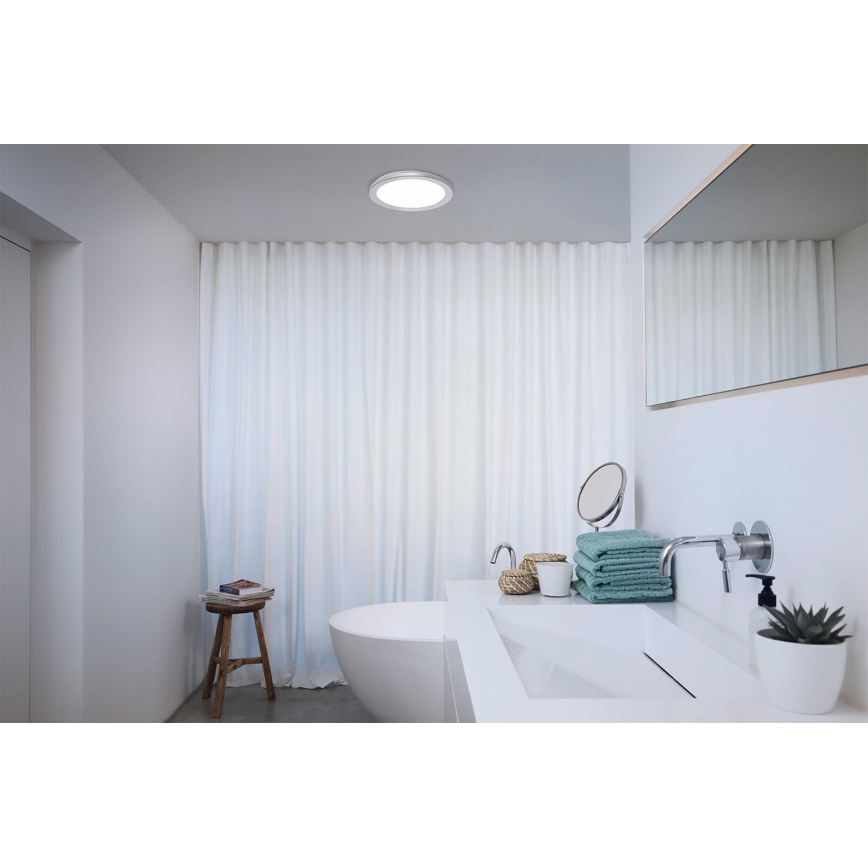 Osram - LED-kattovalaisin kylpyhuoneeseen ORBIS DISC LED/22W/230V 3000/4000 K Ø 30 cm IP44 mattakromi