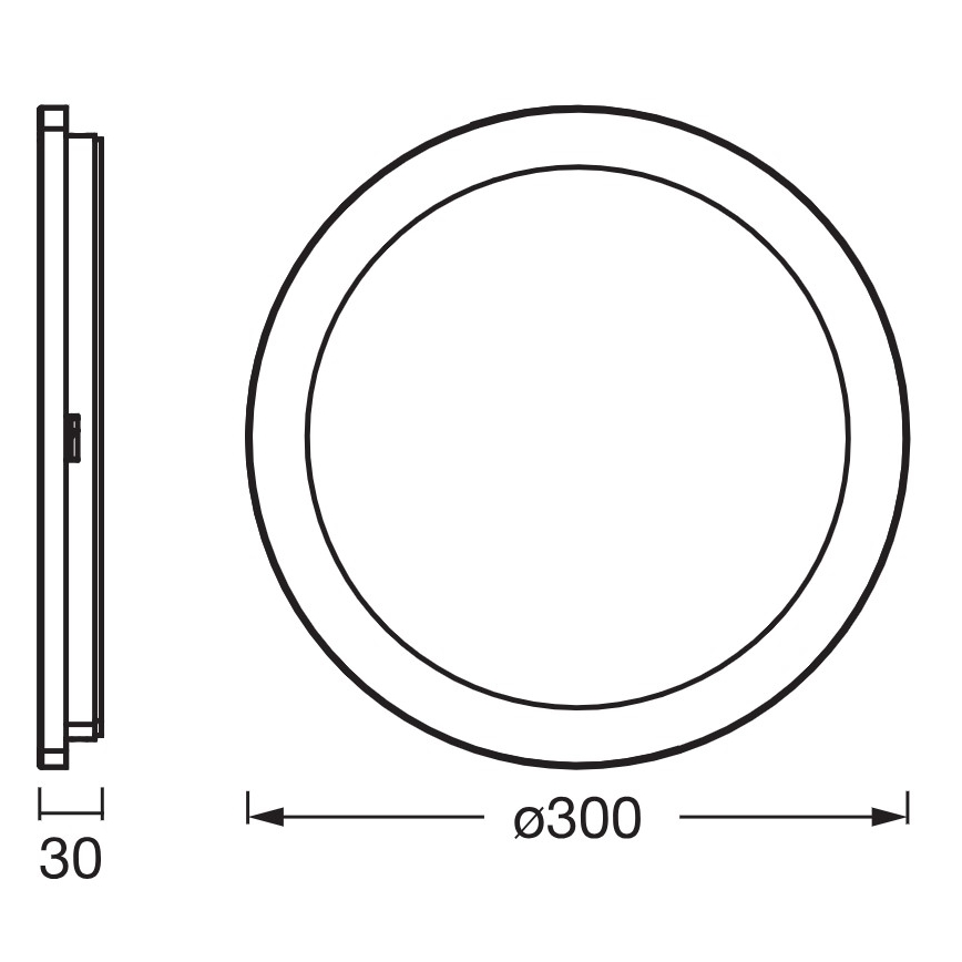 Osram - LED-kattovalaisin kylpyhuoneeseen ORBIS DISC LED/22W/230V 3000/4000 K Ø 30 cm IP44 mattakromi