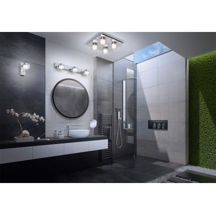 Osram - LED-kylpyhuoneen kattovalaisin ORBIS FLAME 4xLED/5,5W/230V 3000/4000K IP44 kiiltävä kromi