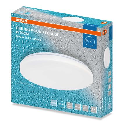 Osram - LED-kylpyhuoneen kattovalaisin hämäräsensorilla CEILING ROUND LED/24W/230V 6500K Ø 37 cm IP44 valkoinen