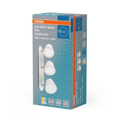 Osram - LED-kylpyhuoneen kohdevalaisin SPOT 3xLED/7W/230V IP44 3000/4000K