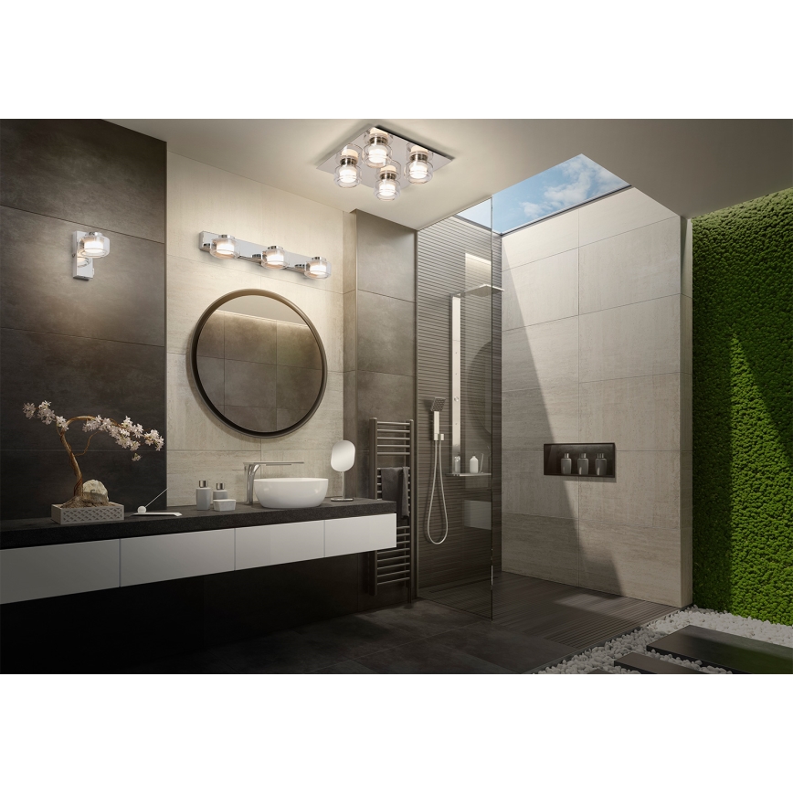 Osram - LED-kylpyhuoneen seinävalaisin ORBIS FLAME 3xLED/5,5W/230V 3000/4000K IP44 kiiltävä kromi