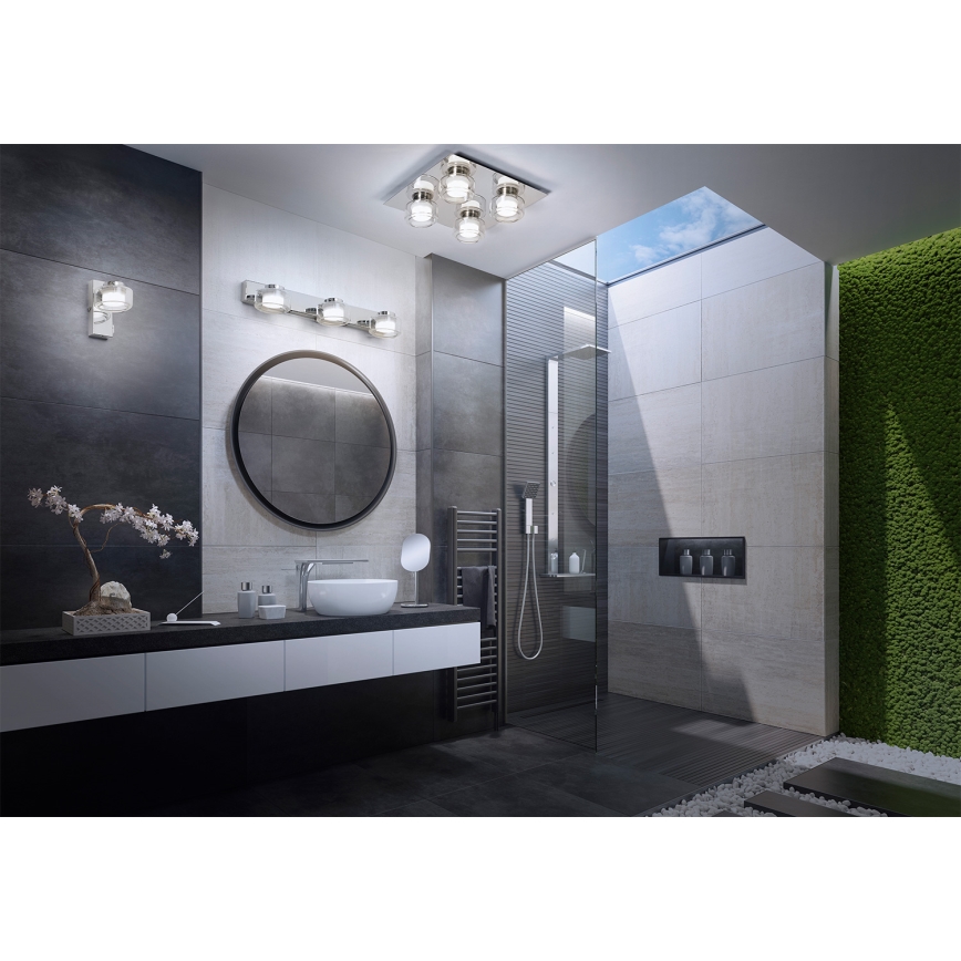 Osram - LED-kylpyhuoneen seinävalaisin ORBIS FLAME 3xLED/5,5W/230V 3000/4000K IP44 kiiltävä kromi