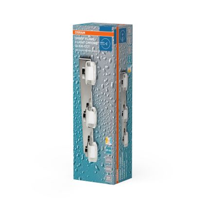 Osram - LED-kylpyhuoneen seinävalaisin ORBIS FLAME 3xLED/5,5W/230V 3000/4000K IP44 kiiltävä kromi