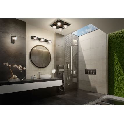 Osram - LED-kylpyhuoneen seinävalaisin ORBIS FLAME 3xLED/5,5W/230V 3000/4000K IP44 musta
