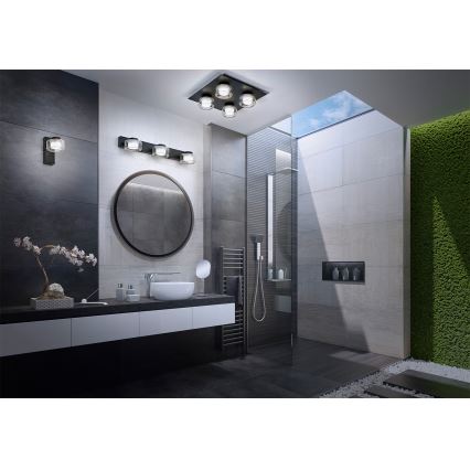 Osram - LED-kylpyhuoneen seinävalaisin ORBIS FLAME 3xLED/5,5W/230V 3000/4000K IP44 musta