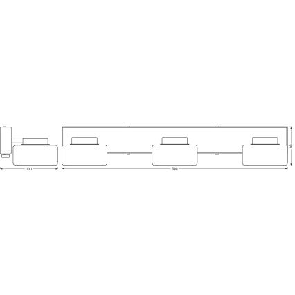 Osram - LED-kylpyhuoneen seinävalaisin ORBIS FLAME 3xLED/5,5W/230V 3000/4000K IP44 musta