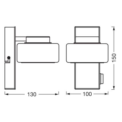 Osram - LED-kylpyhuoneen seinävalaisin ORBIS FLAME LED/5,5W/230V 3000/4000K IP44 valkoinen