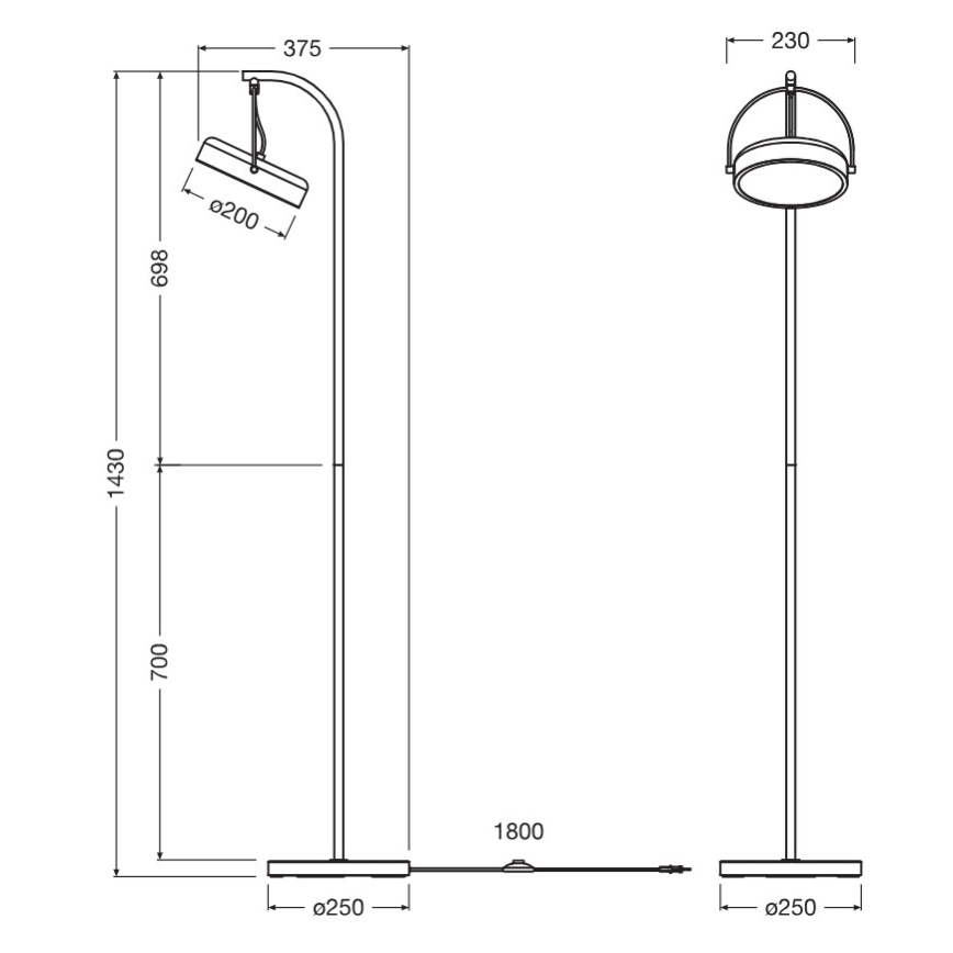 Osram - LED-lattiavalaisin DECOR PUCK LED/12W/230V CRI 90 musta