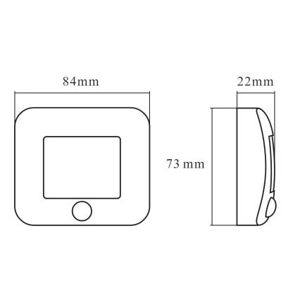 Osram - NIGHTLUX LED-opastevalo anturilla, 0,3 W, 3 x AAA, IP54, hopeanvärinen