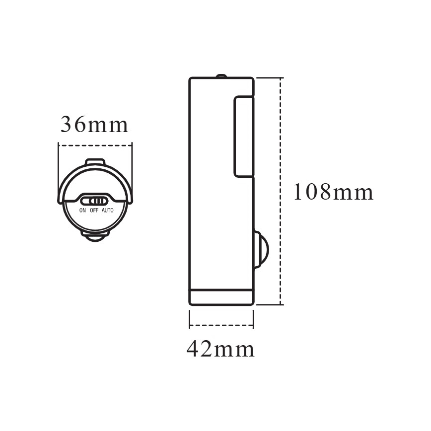 Osram - LED-opastevalaisin NIGHTLUX liike- ja hämäräkytkimellä LED/0,35W/3xAAA IP54 valkoinen