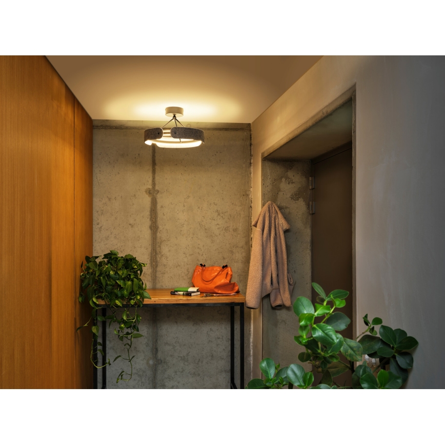 Osram - LED-pinta-asennettava kattovalaisin DECOR CURVE LED/33W/230V halkaisija 43 cm harmaa