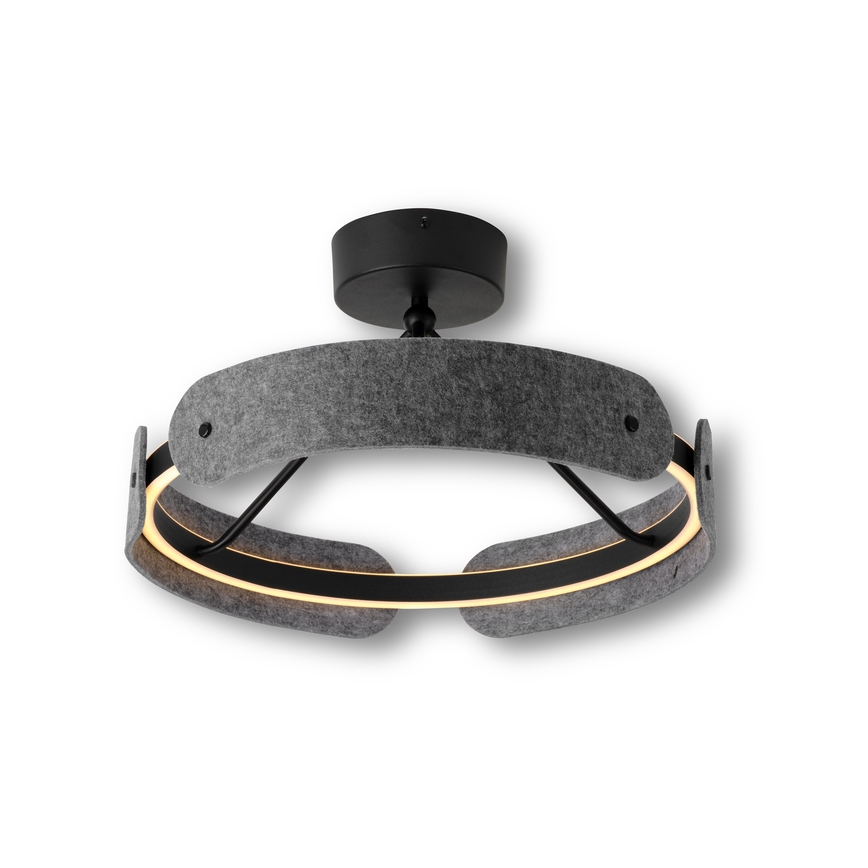 Osram - LED-pinta-asennettava kattovalaisin DECOR CURVE LED/33W/230V halkaisija 43 cm harmaa