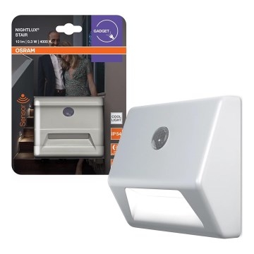 Osram - LED-porrasvalaisin anturilla NIGHTLUX LED/0,25W/3xAAA IP54 valkoinen