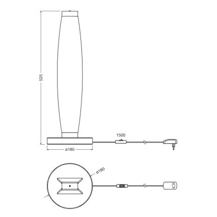 Osram - LED-pöytälamppu DECOR FLAT LED/13W/230V harmaa
