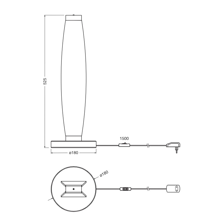 Osram - LED-pöytälamppu DECOR FLAT LED/13W/230V harmaa