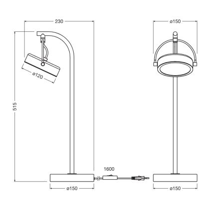 Osram - LED-pöytävalaisin DECOR PUCK LED/11W/230V CRI 90 musta