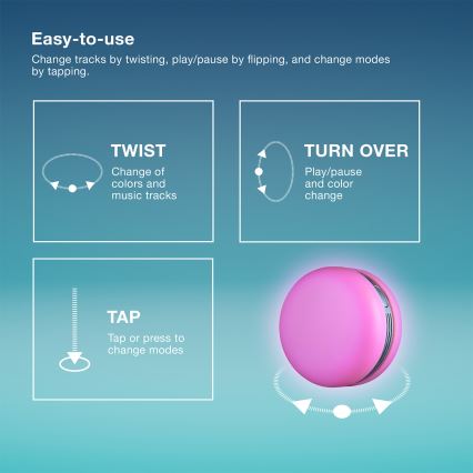 Osram - LED RGB himmennettävä kaiutin SMART+ MACARON LED/1,75W/3,7V 450 mAh sininen