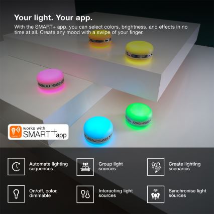 Osram - LED RGB himmennettävä kaiutin SMART+ MACARON LED/1,75W/3,7V 450 mAh sininen