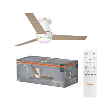 Osram - LED RGB Himmennettävä kattotuuletin NORDES LED/18W/230V 3000-6500K + kaukosäädin