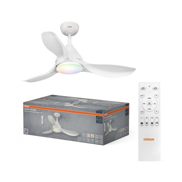 Osram - LED RGB himmennettävä kattotuuletin NORDES LED/18W/230V 3000-6500K + kaukosäädin