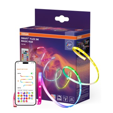 Osram - LED RGB himmennettävä nauha SMART+ MAGIC FLEX 3m LED/15,5W/230V Wi-Fi + kaukosäädin