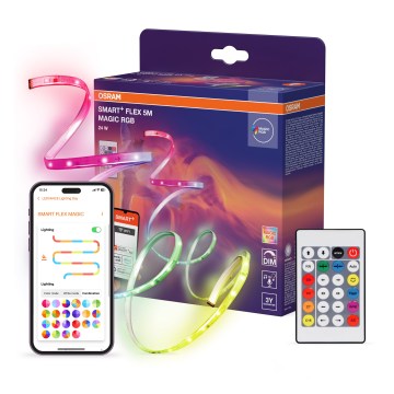 Osram - LED RGB himmennettävä nauha SMART+ MAGIC FLEX 5m LED/24W/230V Wi-Fi + kaukosäädin
