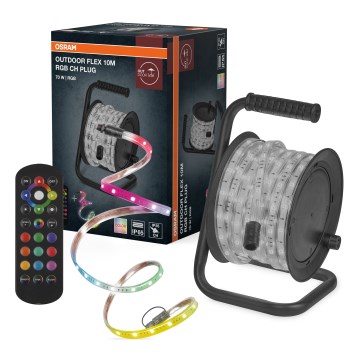 Osram - LED RGB himmennettävä ulkokäyttöinen LED-nauha FLEX 10m LED/70W/230V IP65 + kaukosäädin
