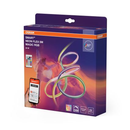 Osram - LED RGB himmennettävä ulkokäyttöön sopiva valonauha SMART+ MAGIC 5m LED/24W/230V IP44 Wi-Fi+ kaukosäädin