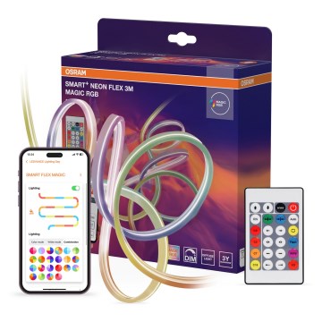 Osram - LED RGB himmennettävä ulkovalonauha SMART+ MAGIC 3m LED/15W/230V IP44 Wi-Fi+ kaukosäädin