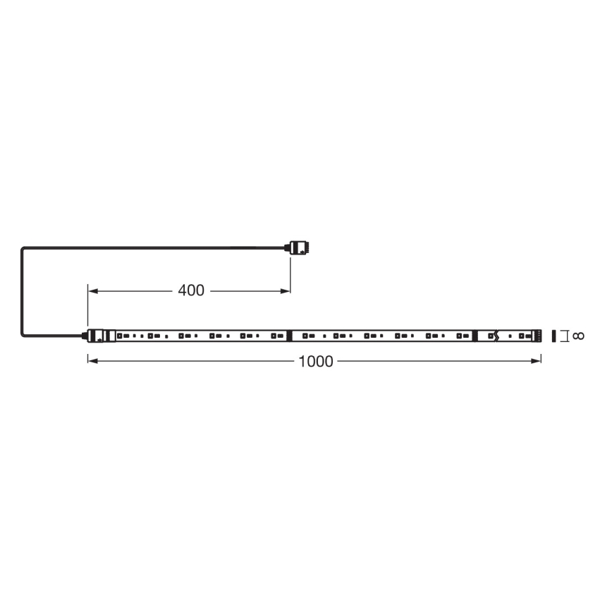 Osram - LED RGB+TW himmennettävä nauha SMART+ FLEX 1m LED/3,4W/230V 2700-6500K Wi-Fi