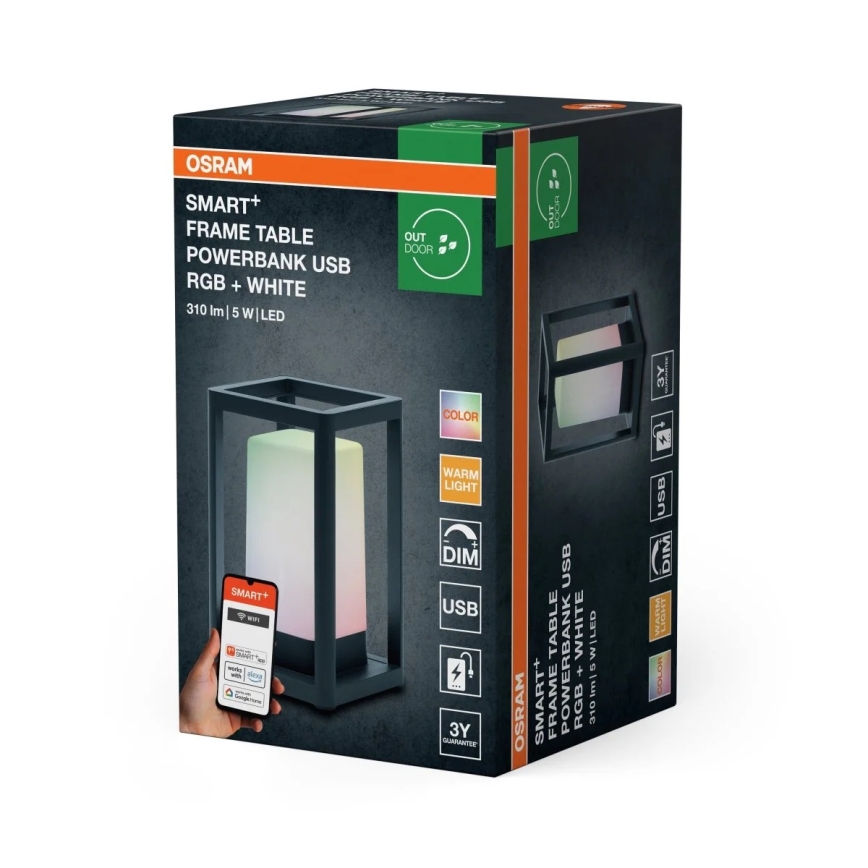 Osram - LED RGBW himmennettävä pöytälamppu SMART+ LED/5W/5V 3000K IP44 Wi-Fi
