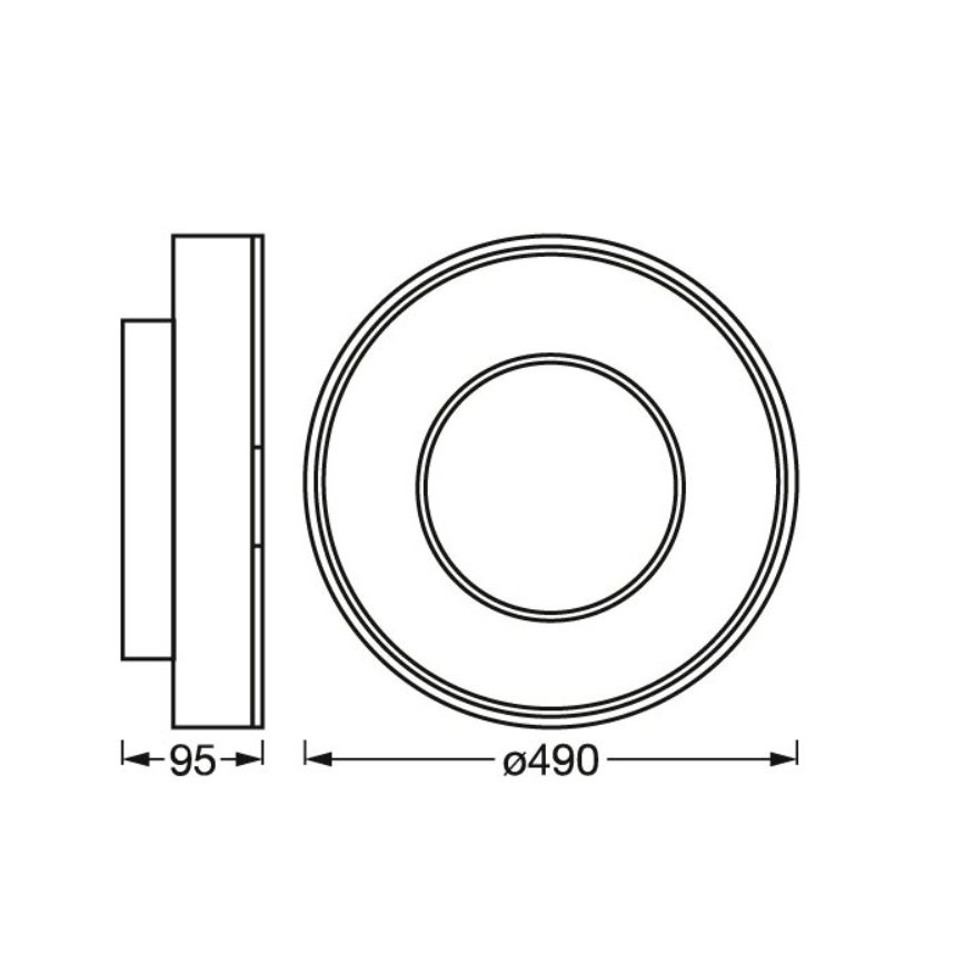 Osram- LED RGBW himmennettävä kattovalaisin SMART+ CLARIA LED/32W/230V halkaisija 49 cm 2700-6500K Wi-Fi