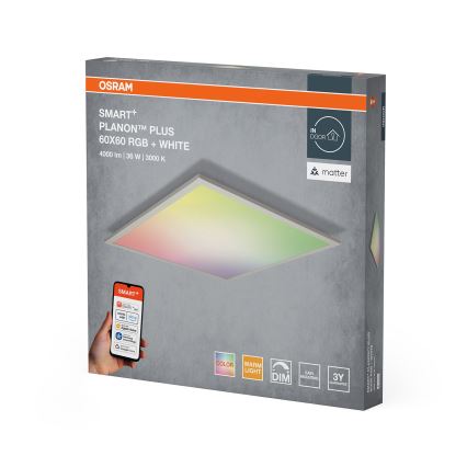 Osram - LED RGBW himmennettävä kattovalaisin SMART+ PLANON LED/36W/230V 60x60 cm Wi-Fi